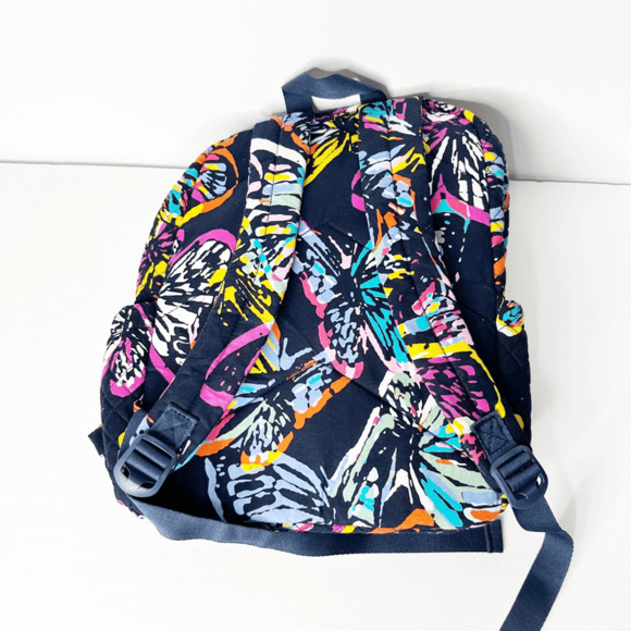 VERA BRADLEY ICONIC BACKPACK BUTTERFLY FLUTTER SIGNATURE COTTON Retired - Picture 3 of 6